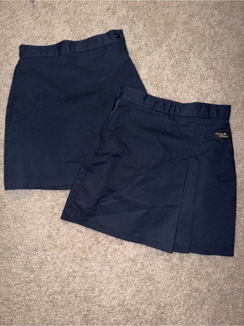 Flynn O’Hara set of two navy blue 2 pleat skort youth size 10